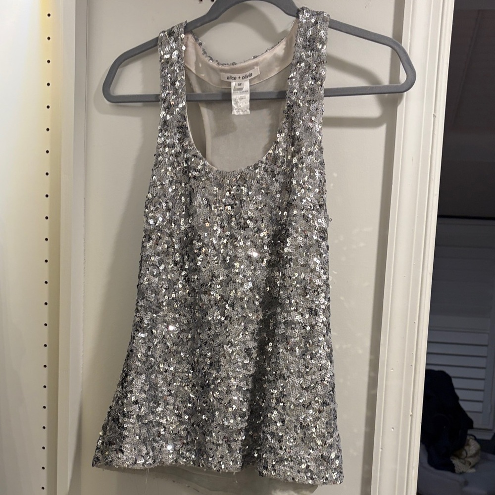 Alice + Olivia Sequin Women's Tank
